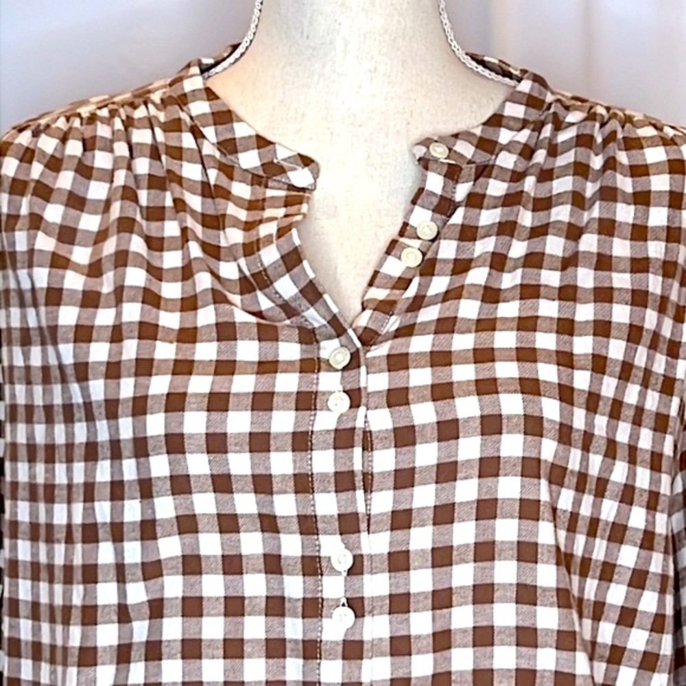 GAP Flannel Double Button Long Sleeve Top size medium - Picture 6 of 12